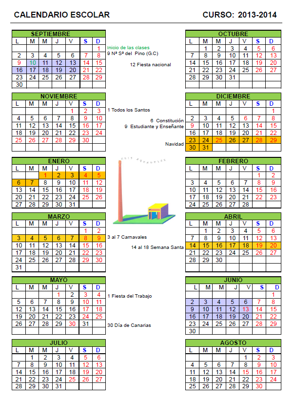 Calendario escolar canarias 2013-2014