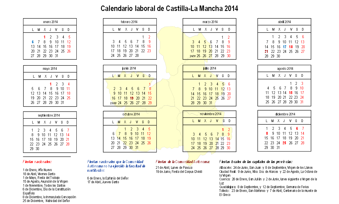 Calendario laboral castilla-la mancha 2014